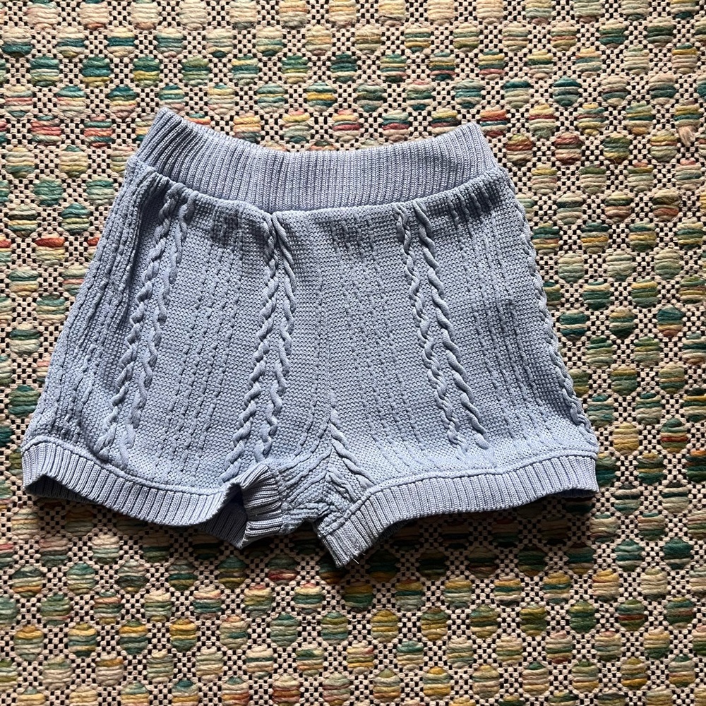zara knit shorts